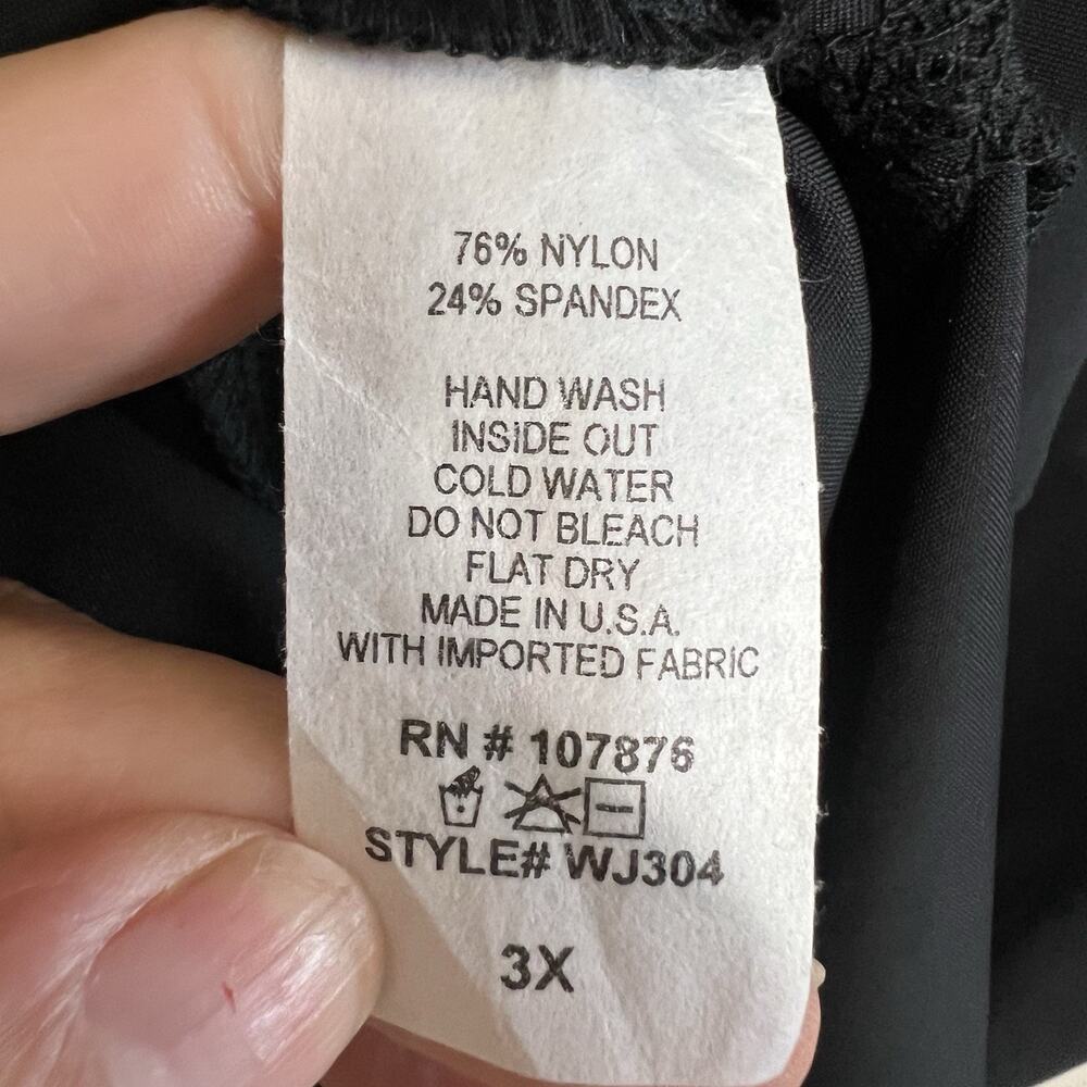Comfy USA 3X Stretch Jersey Knee Length Dress Black Lagenlook Flowy Travel Aa2 - Picture 5 of 6